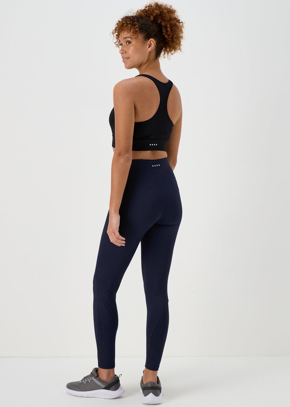 Souluxe Navy Mesh Panel Leggings