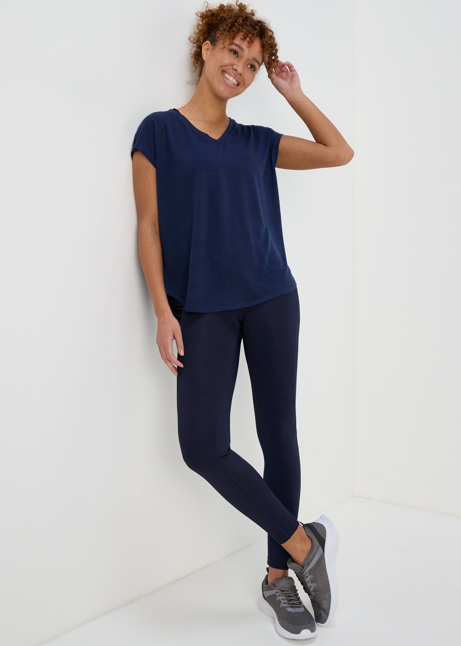 Souluxe Navy Mesh Panel Leggings