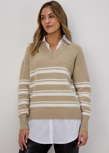 Beige 2 in 1 Jumper