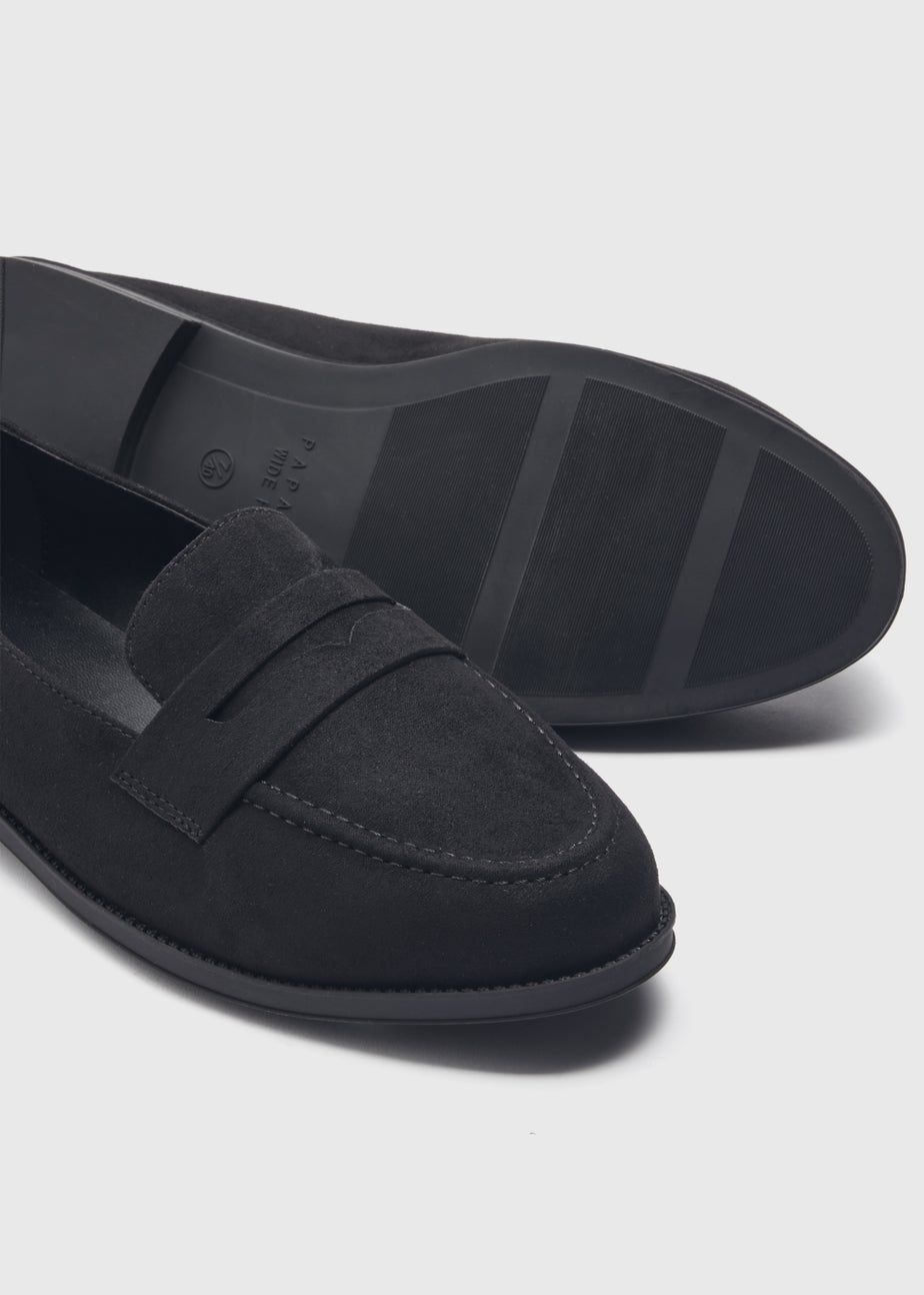 Black Basic Wide Fit Loafers
