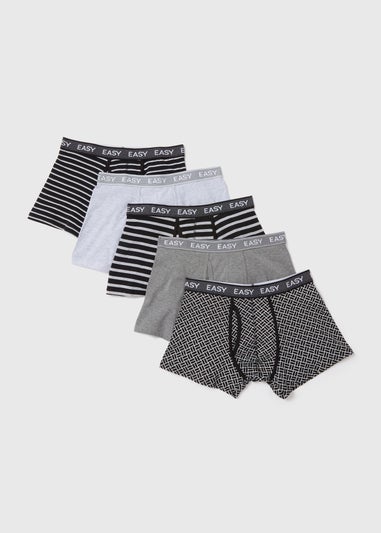5 Pack Grey Keyhole Briefs