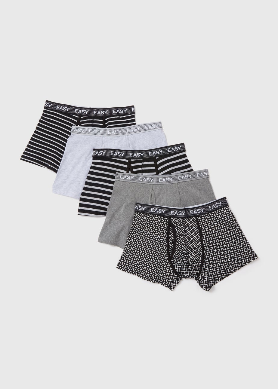 5 Pack Grey Keyhole Briefs
