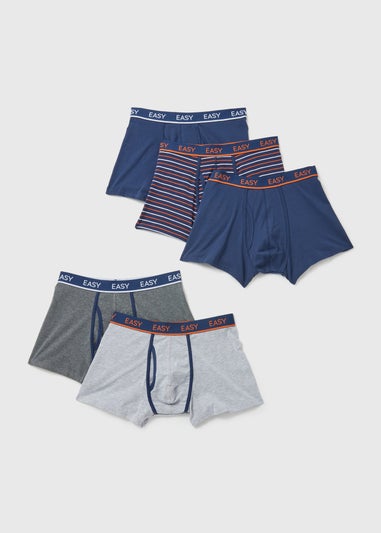 5 Pack Orange & Blue Stripe Keyhole Briefs