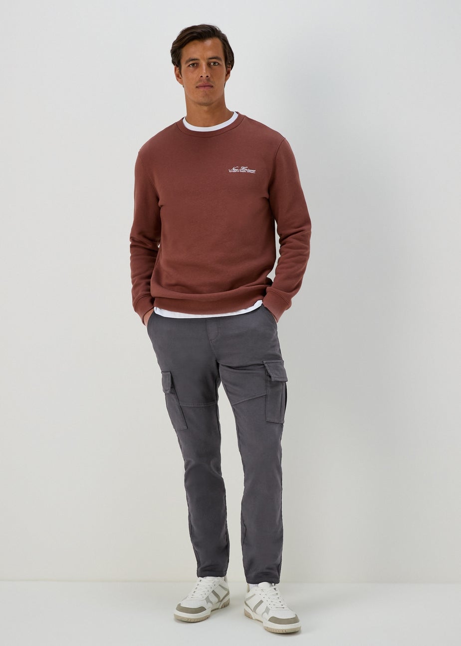 Charcoal Knitted Cargo Joggers