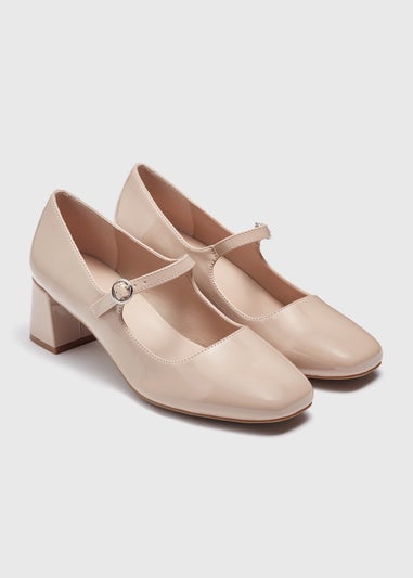 Nude Mary Jane Heels
