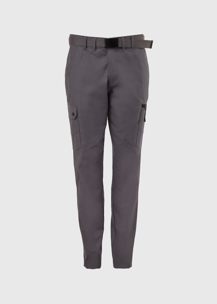 Grey Belted Trekking Trousers