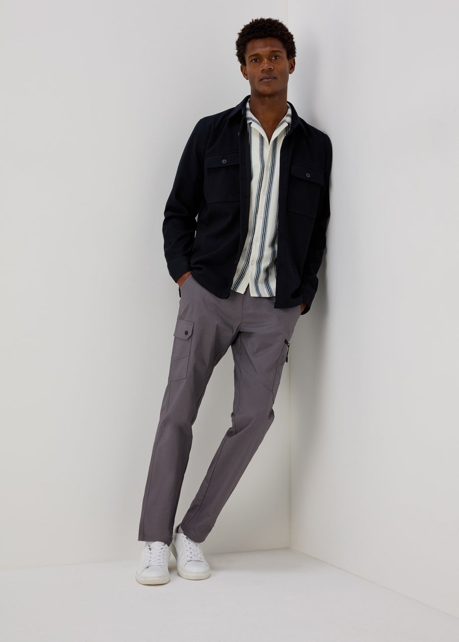 Grey Belted Trekking Trousers