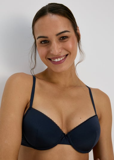 2 Pack Pink/Navy Lace Bra