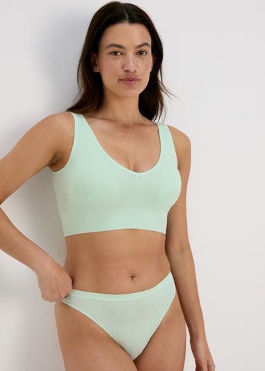 2 Pack Mint & Cream Padded Bra Crop Top