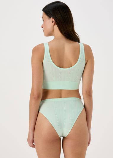 2 Pack Mint & Cream Padded Bra Crop Top