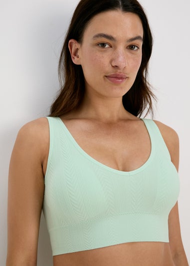 2 Pack Mint & Cream Padded Bra Crop Top