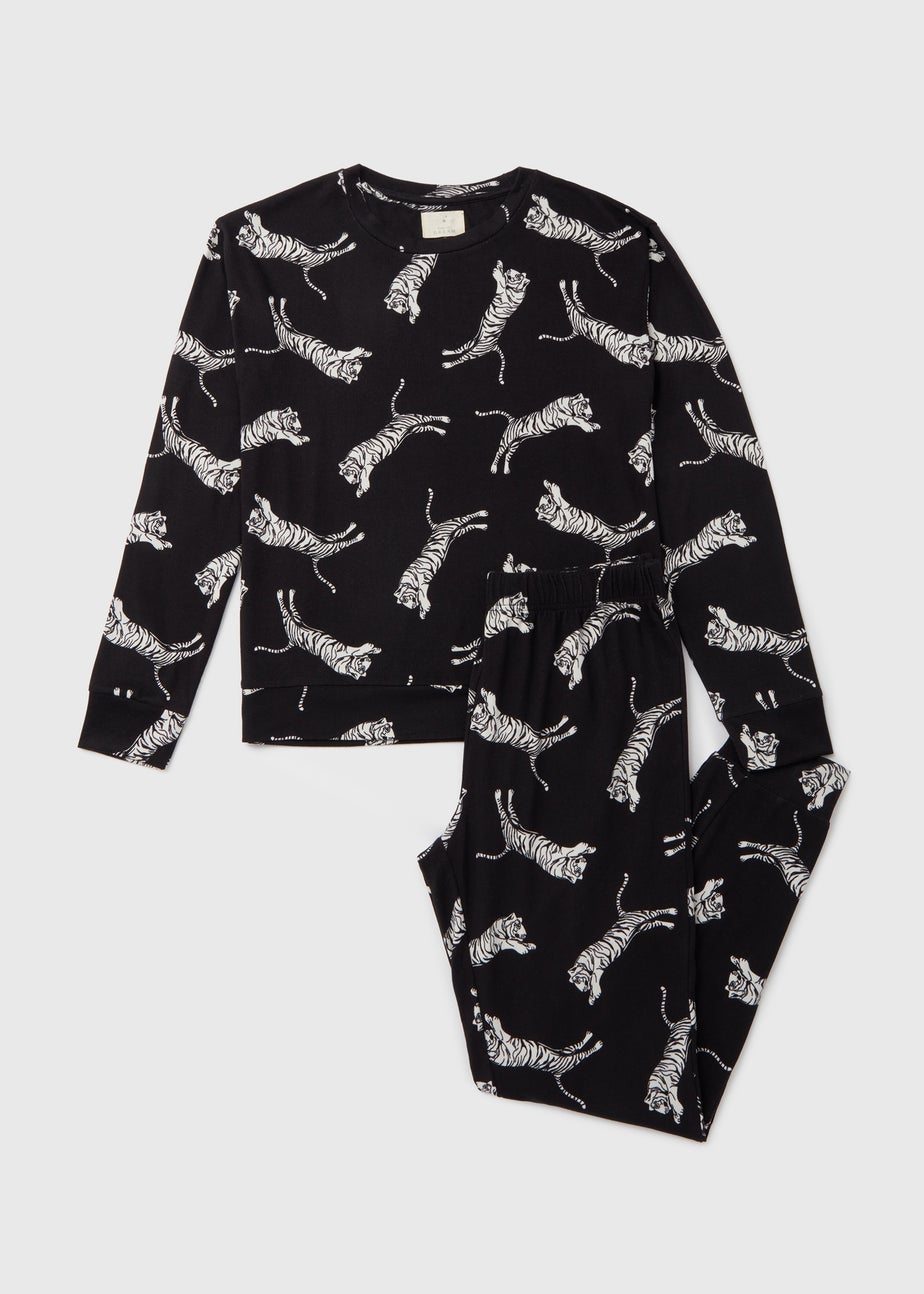 Navy Tiger Print Lounge Set