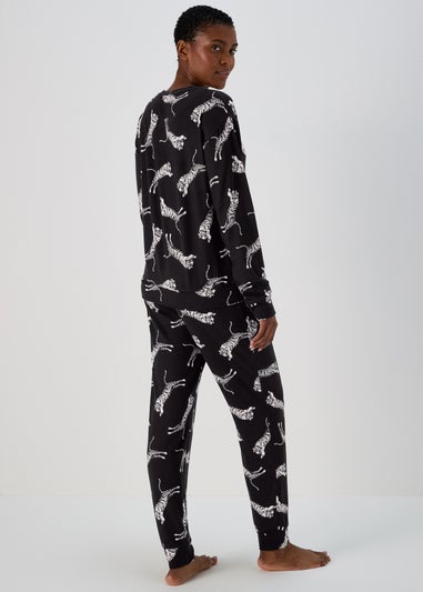 Navy Tiger Print Lounge Set