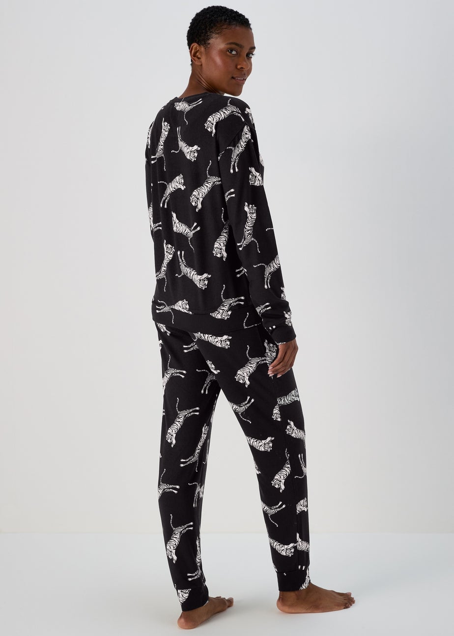 Navy Tiger Print Lounge Set