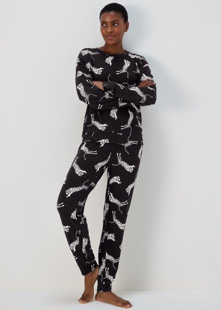 Navy Tiger Print Lounge Set