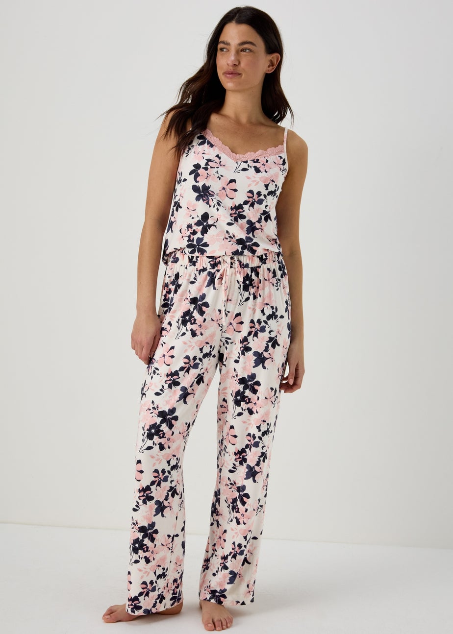Pink Floral Cami Pyjama Set