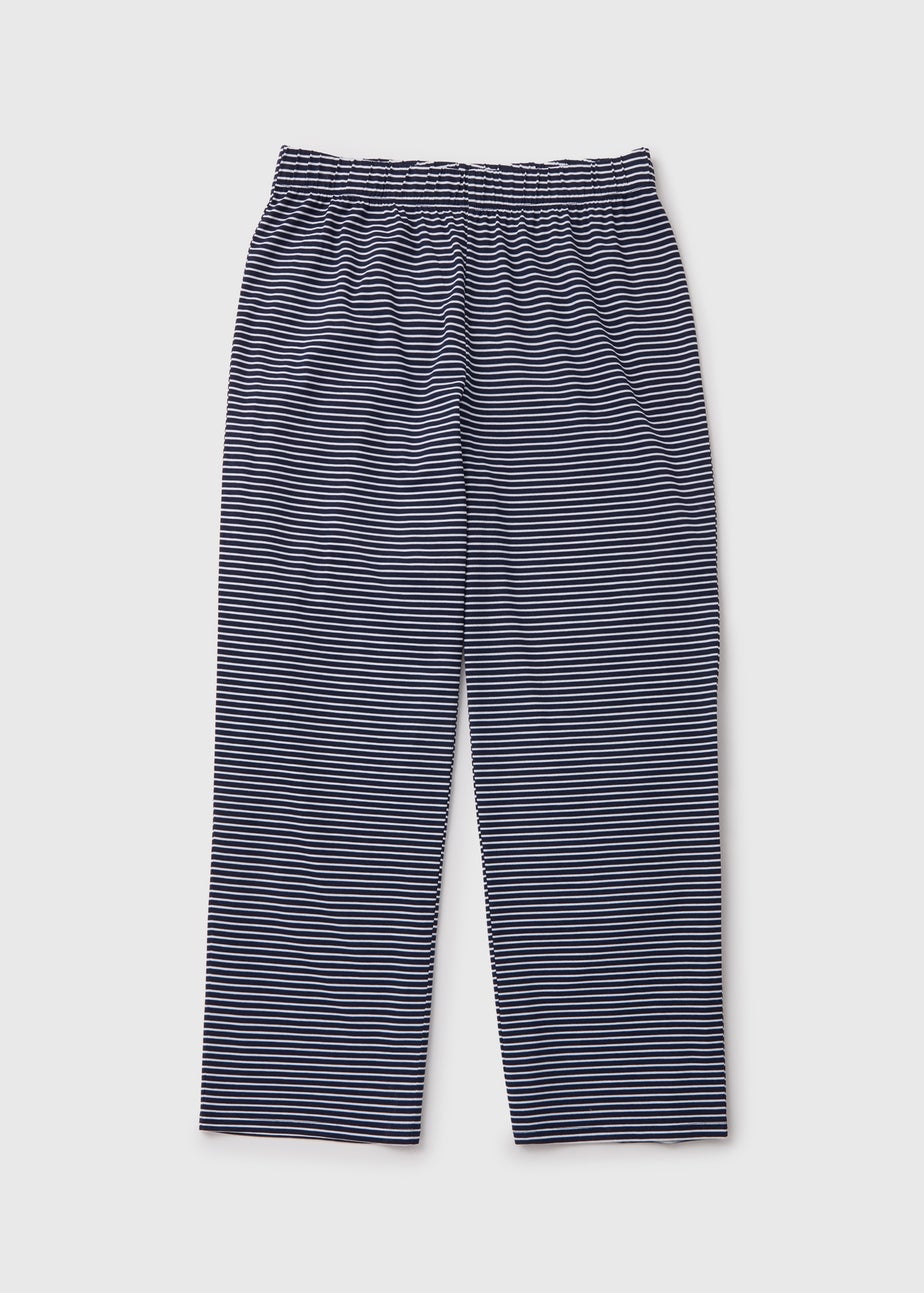 Navy Wide Stripe Pyjama Bottoms