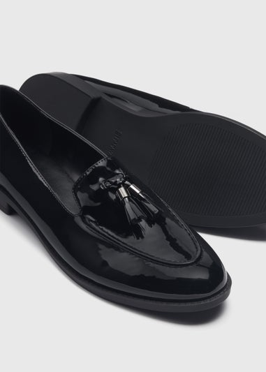 Black Patent Tassal Loafers