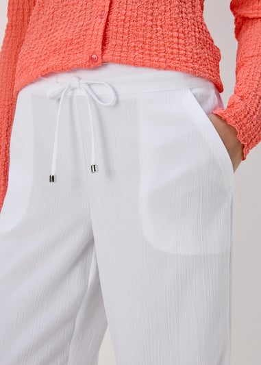 White Wide Leg Trousers