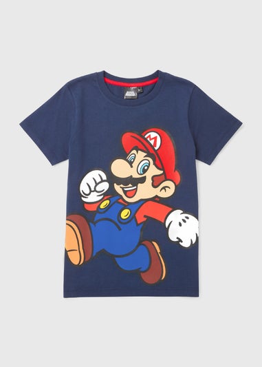 Mario Navy T-Shirt (5-12yrs)
