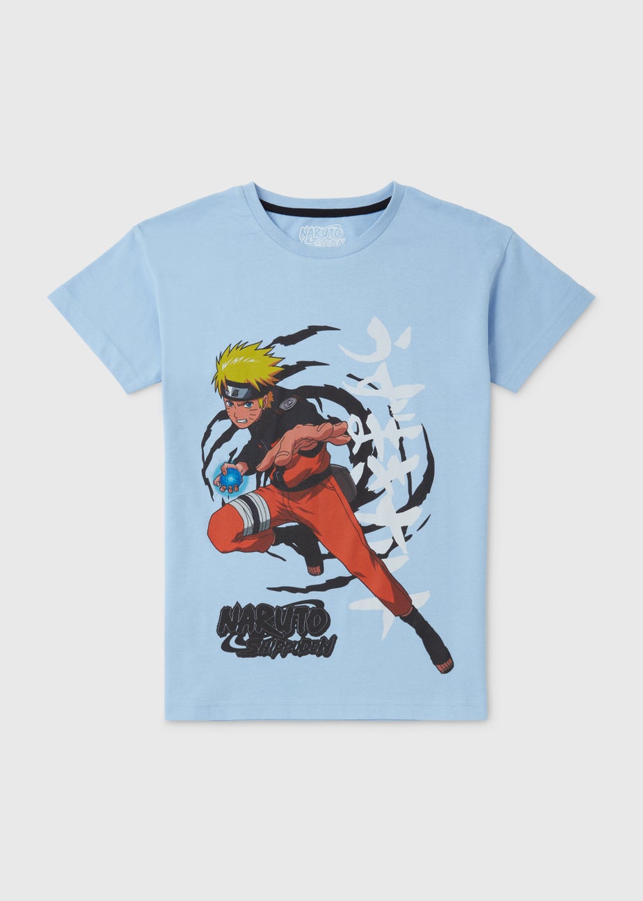 Kids Blue Naruto Print Short Sleeve T-Shirt (5-12yrs)