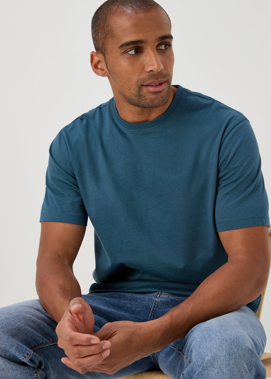 Blue Essential Crew Neck T-Shirt
