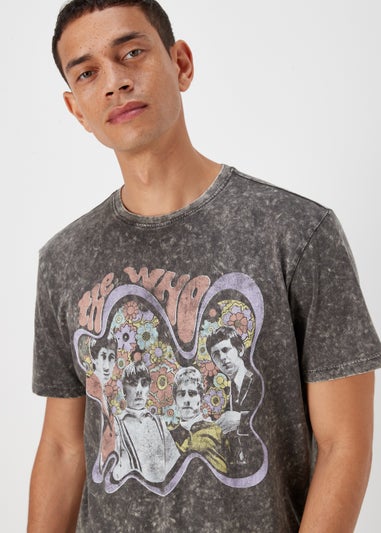 Charcoal The Who Print T-Shirt