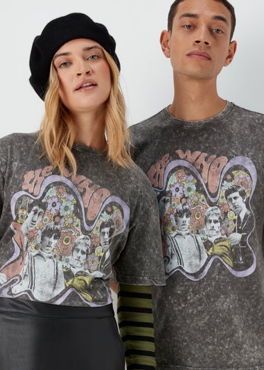 Charcoal The Who Print T-Shirt