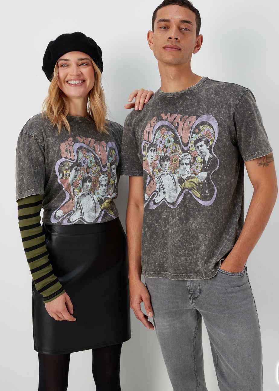 Charcoal The Who Print T-Shirt