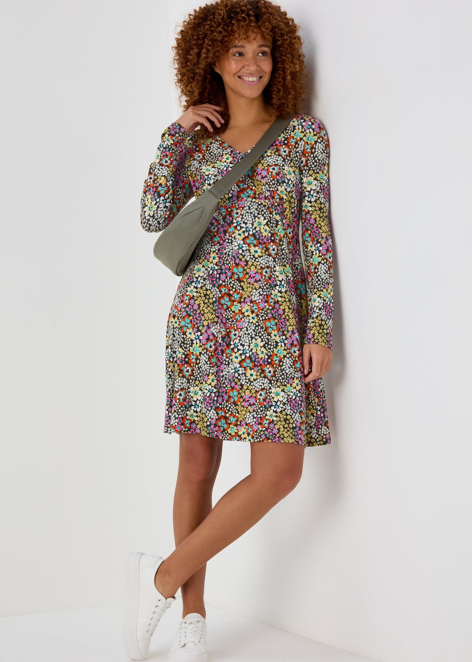 Multicolour Ditsy Supersoft Mini Dress