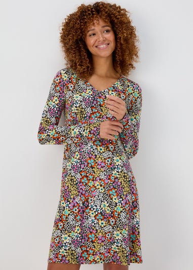 Multicolour Ditsy Supersoft Mini Dress