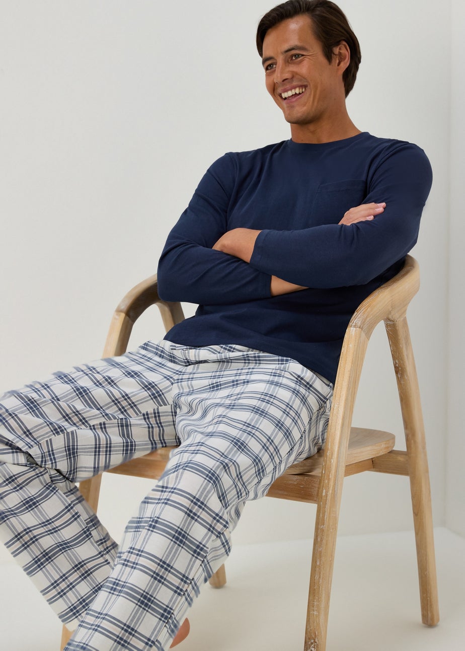 Navy Long Sleeve Pyjama Set