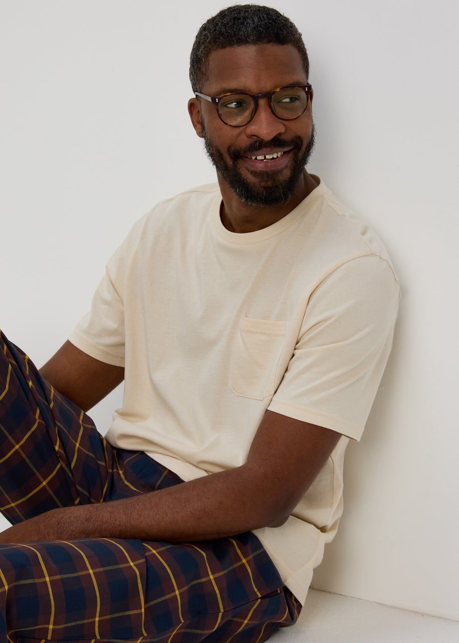 Cream Check Pyjama Set