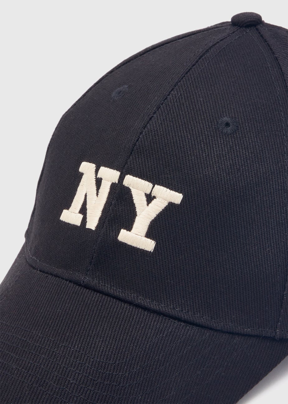 Black New York Slogan Cap