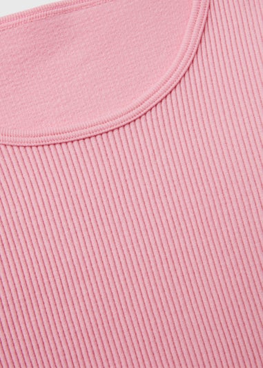 Girls Pink Seamless Long Sleeve Top (7-15yrs)