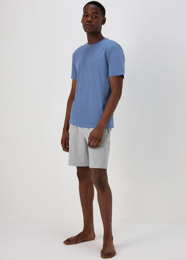 Blue & Grey Short Pyjama Set