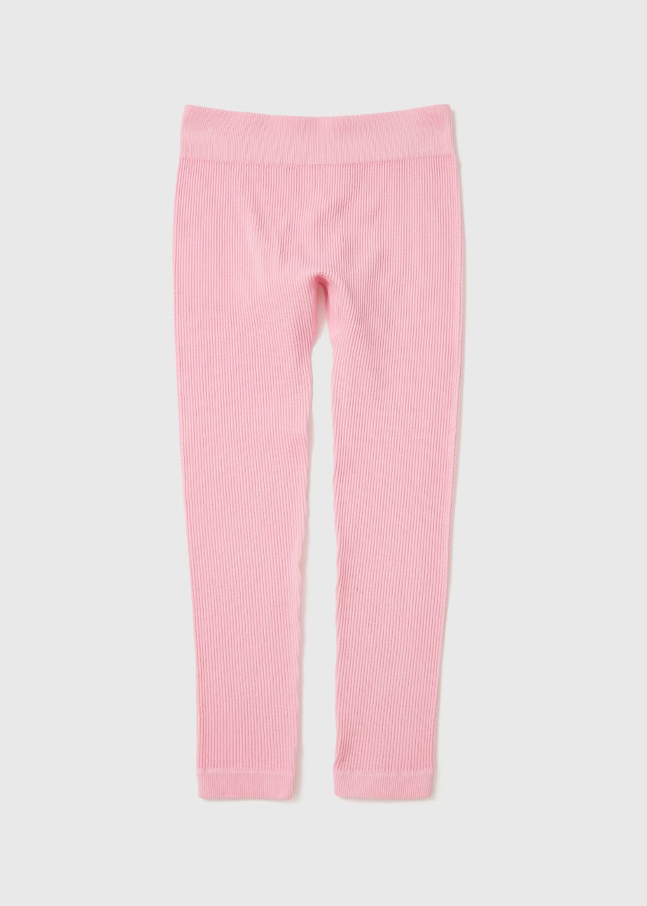 Girls Pink Seamless Leggings (7-15yrs)