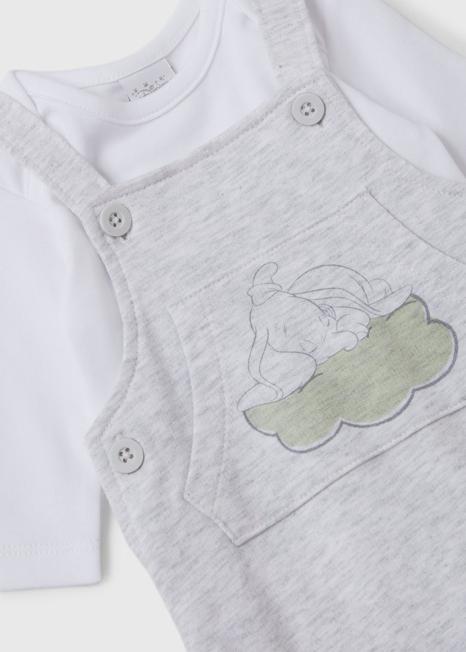 Baby Dumbo Grey Dungarees (Newborn-23mth)