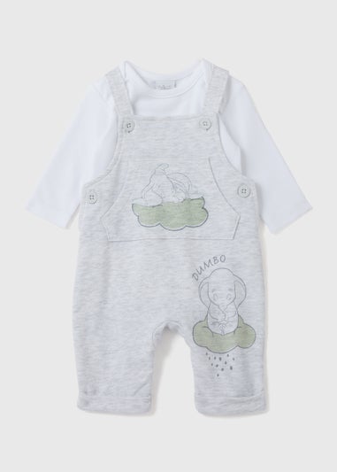 Baby Dumbo Grey Dungarees (Newborn-23mth)