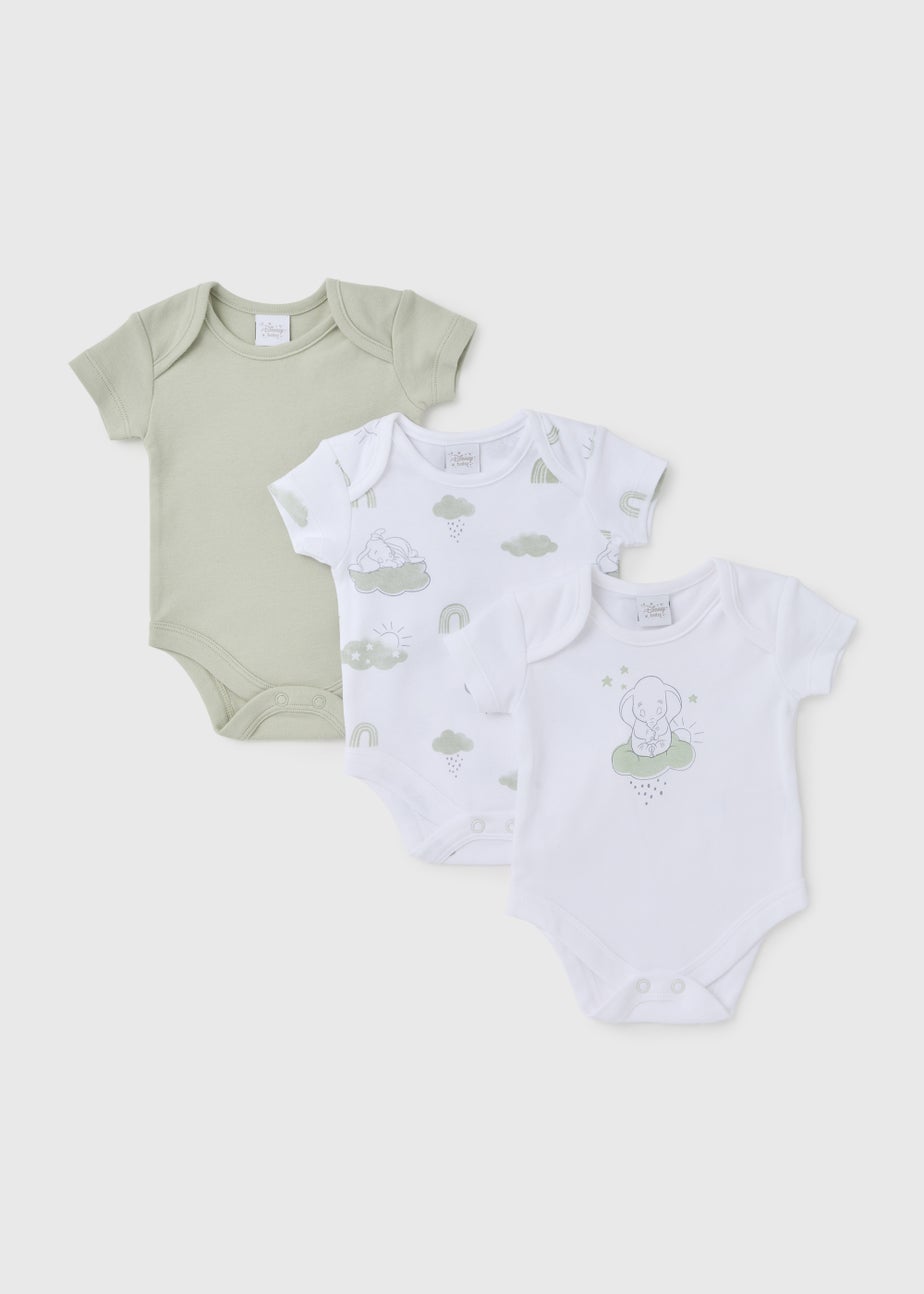 3 Pack Baby Dumbo Bodysuits (Tiny Baby-18mths)