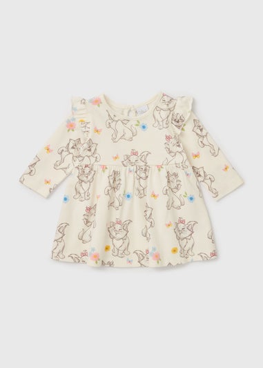 Disney Aristrocats Girls Long Sleeve Dress (Newborn-23mths)