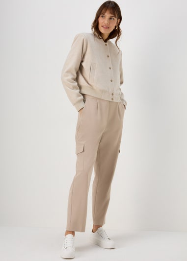 Et Vous Camel Tapered Cargo Pants