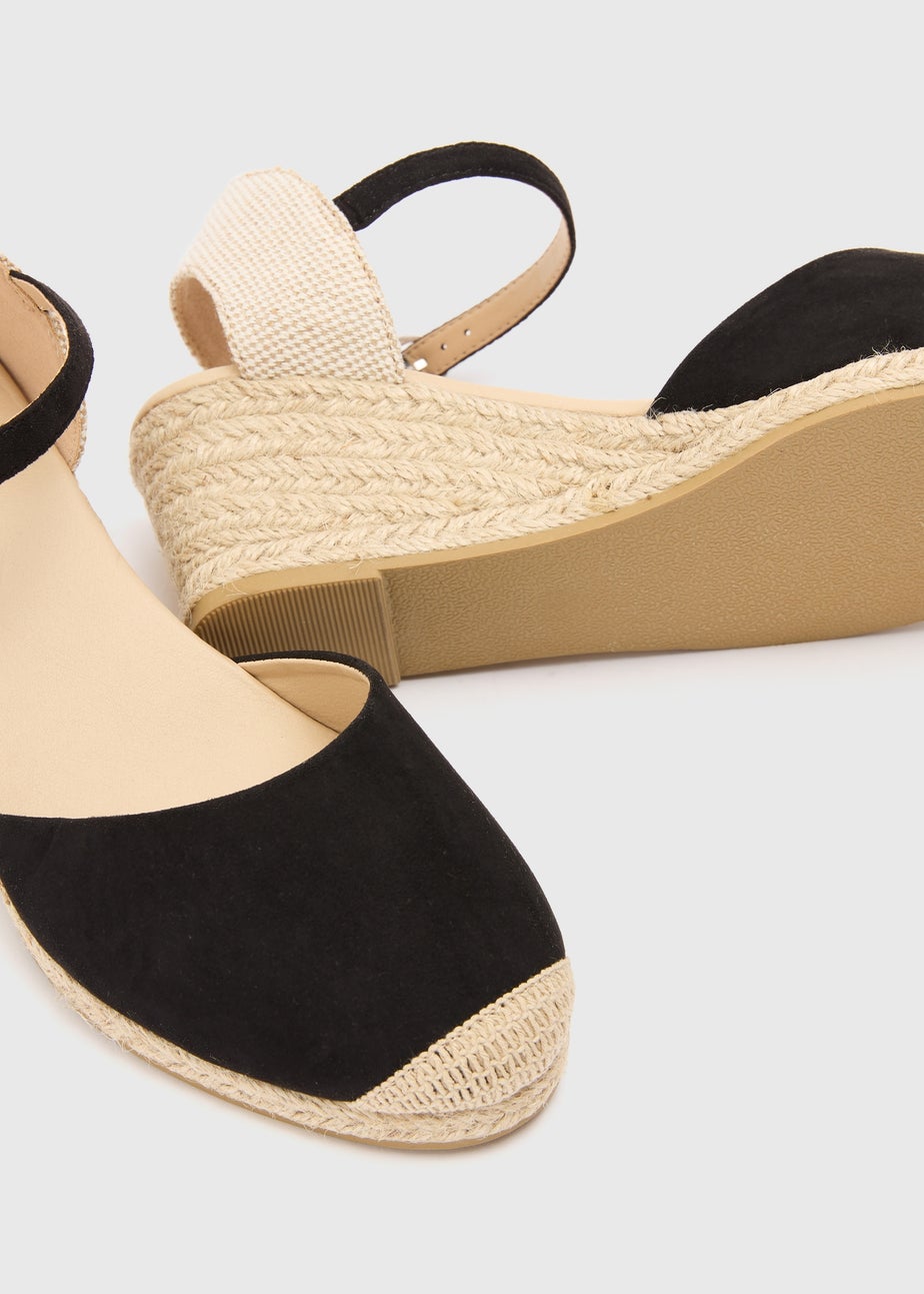Black Closed Toe Espadrille Sandals