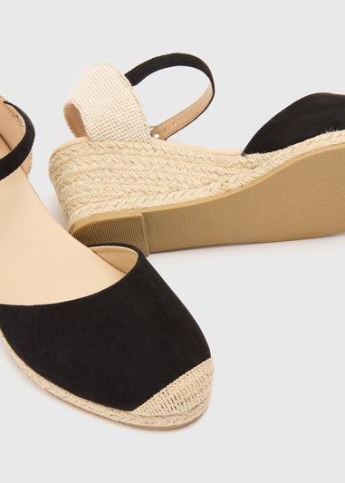 Black Closed Toe Espadrille Sandals