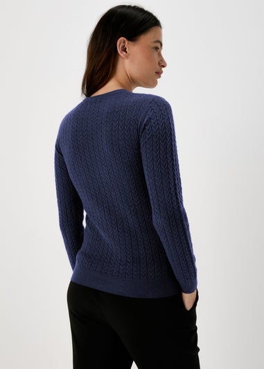 Navy Baby Cable Knit Jumper