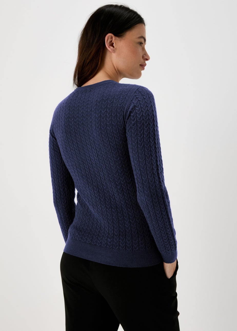 Navy Baby Cable Knit Jumper