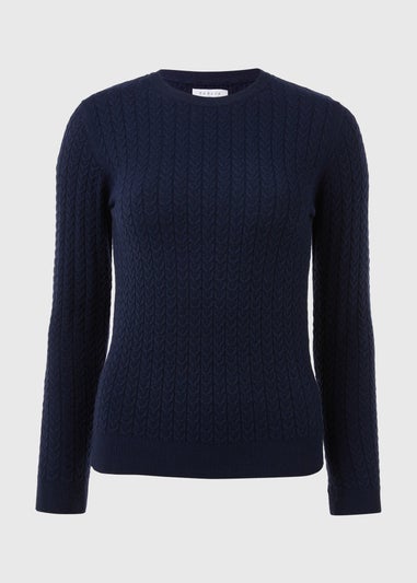 Navy Baby Cable Knit Jumper