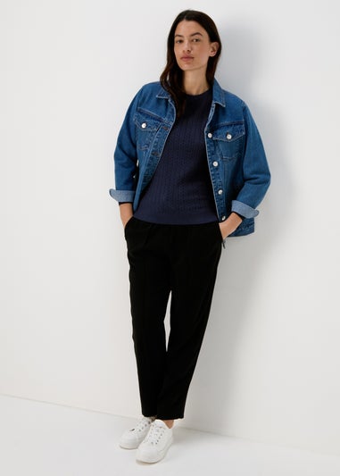 Navy Baby Cable Knit Jumper