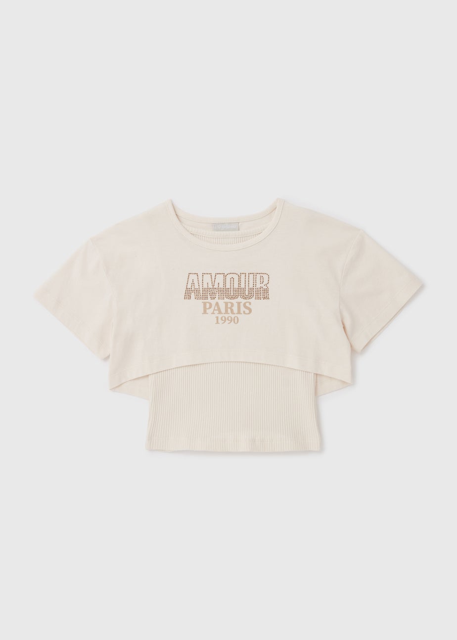 Cream 2 in 1 Top (7-13yrs)