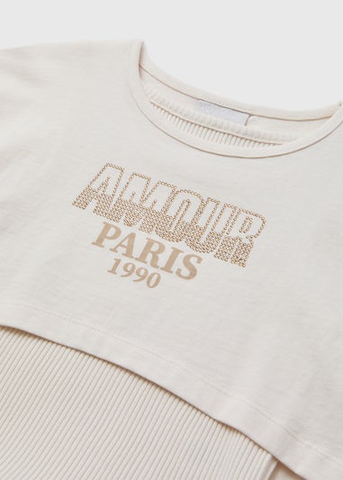 Cream 2 in 1 Top (7-13yrs)